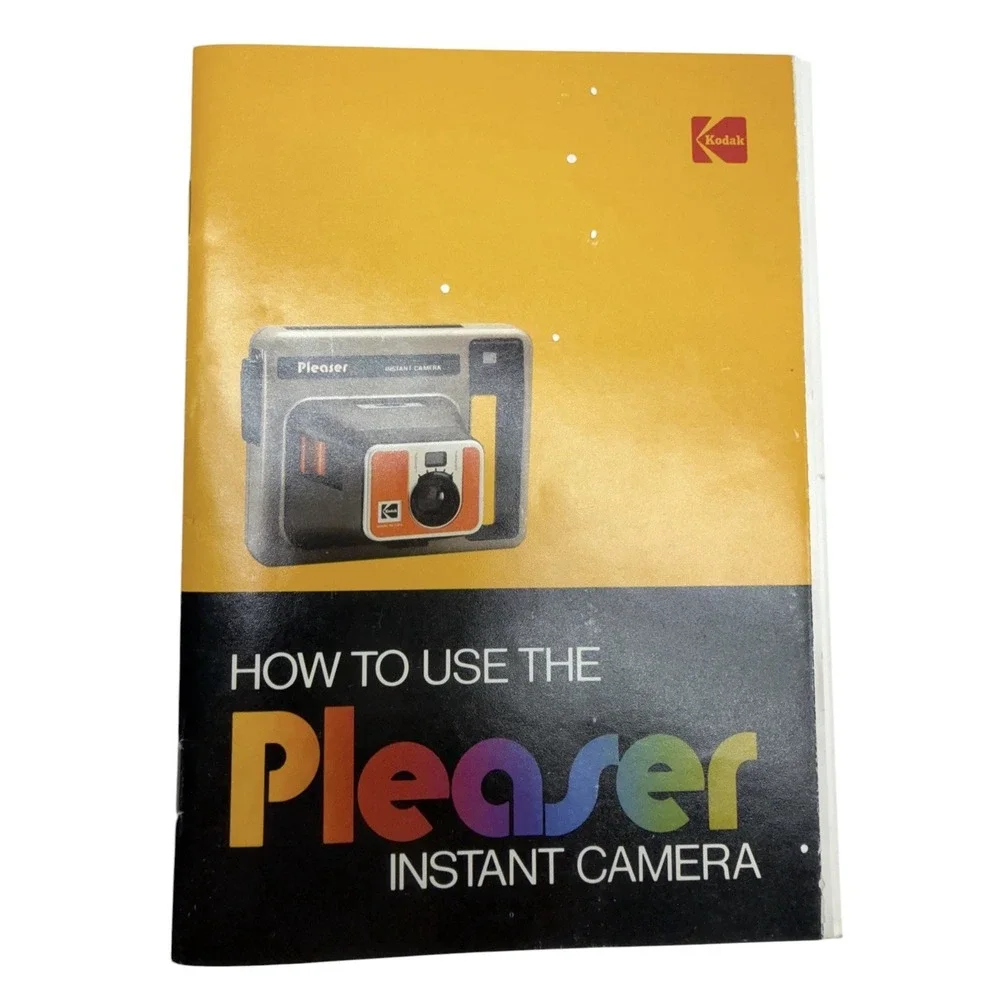 Kodak Pleaser Instant Camera A61D CAT 101-8233 w/ Manual Vintage USA Untested